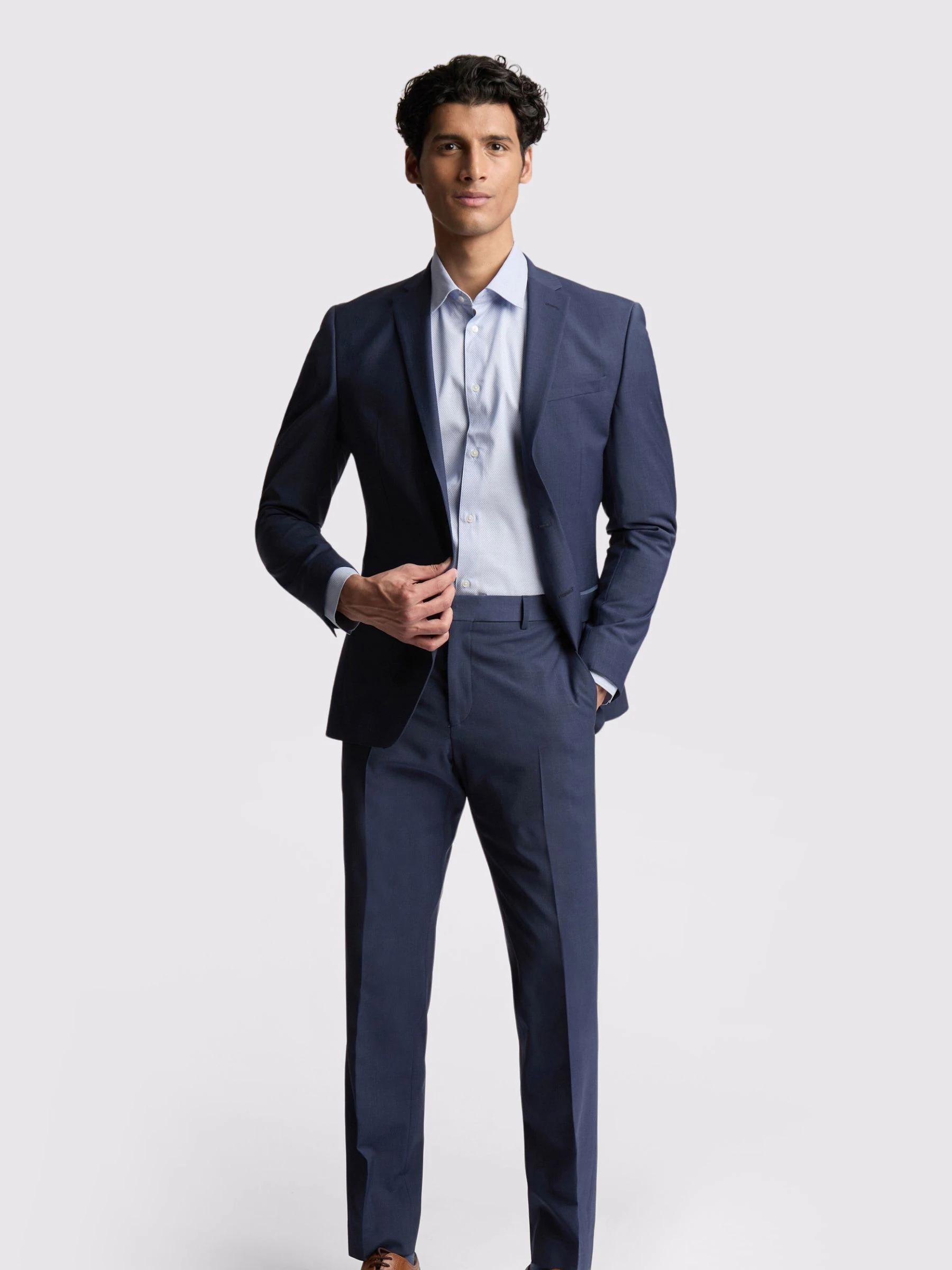 Ted Baker Tailoring premium blauw Panama slim fit colbert