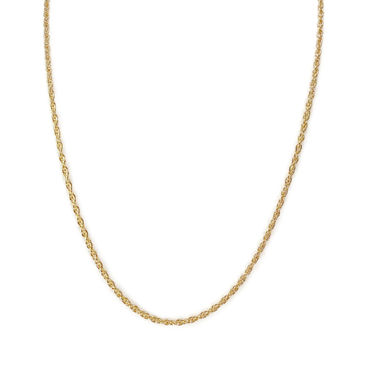 Collier d'occasion or 750 jaune maille corde 60.5 cm