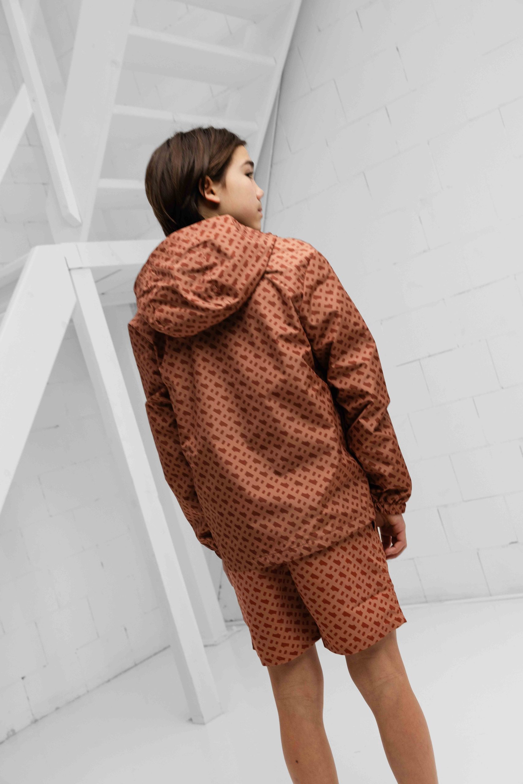 Hugo Boss All Over Print Windbreaker Kids Bruin
