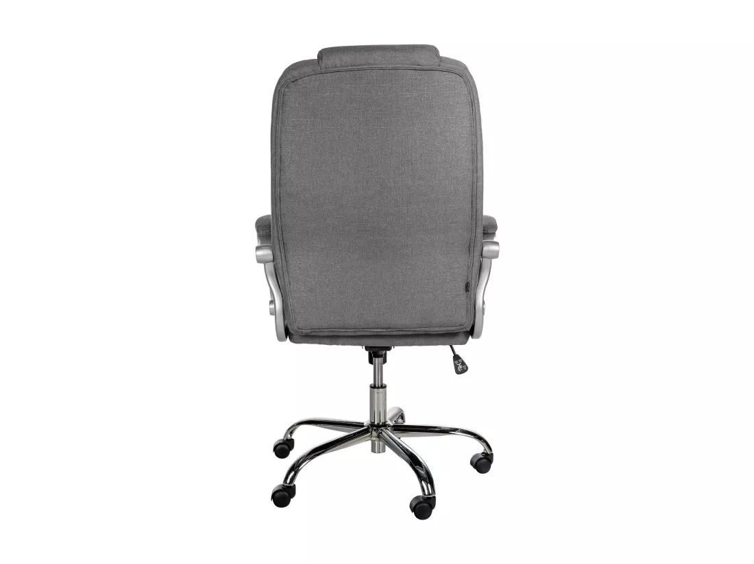 Chaise de bureau - Tissu & Métal chromé - Gris - XL Apoll