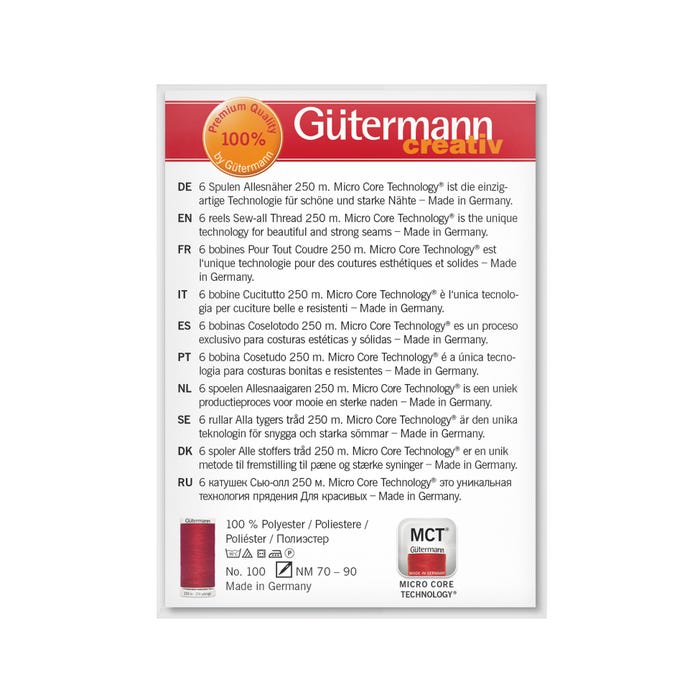 Gûtermann-Set 6 spoelen basic 250m - Gütermann