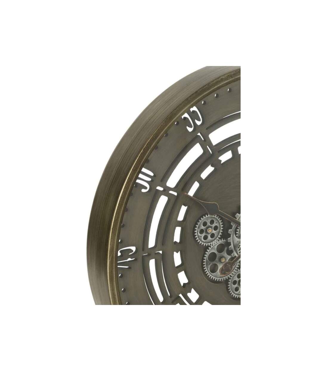 Paris Prix - Horloge Murale engrenage Secondes 60cm Cuivre