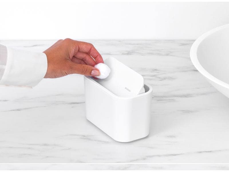 Brabantia Kosmetikeimer Mindset Weiss Abfallbehälter aus recyceltem Material