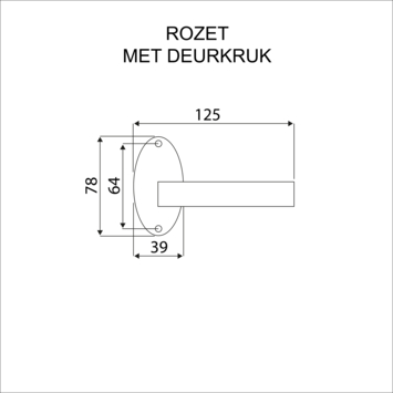 GAMMA deurkrukset Myra ovaal rozet messing antiek
