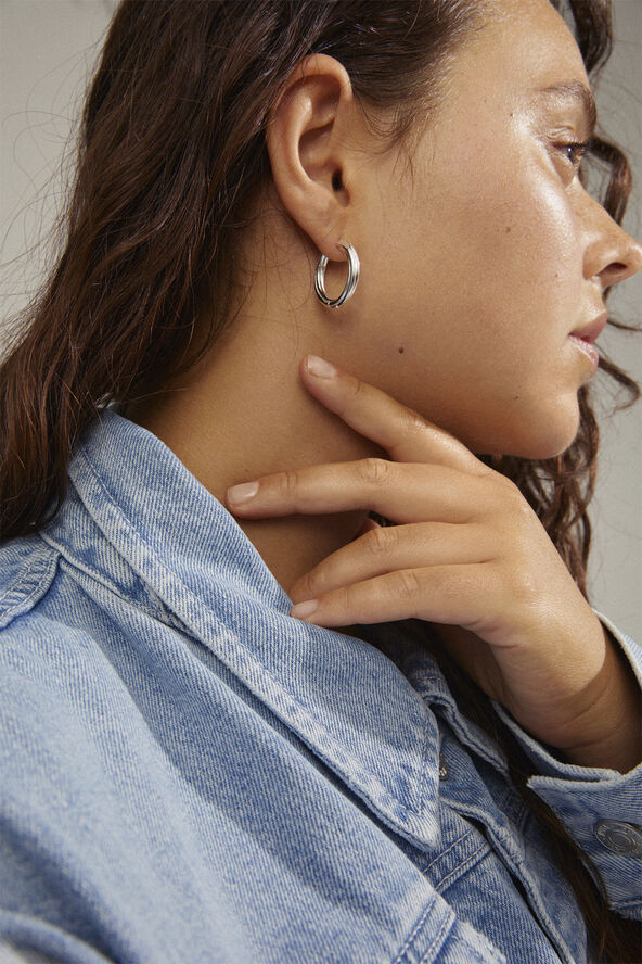 Pilgrim EDEA recycled hoops silver-plated Sølv