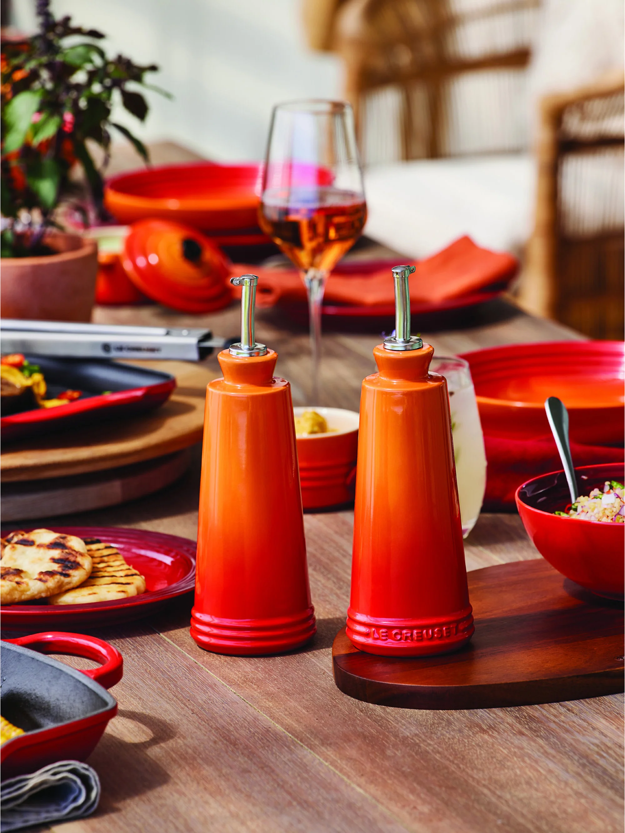 Vinegar & oil set Cherrish met gradiënt