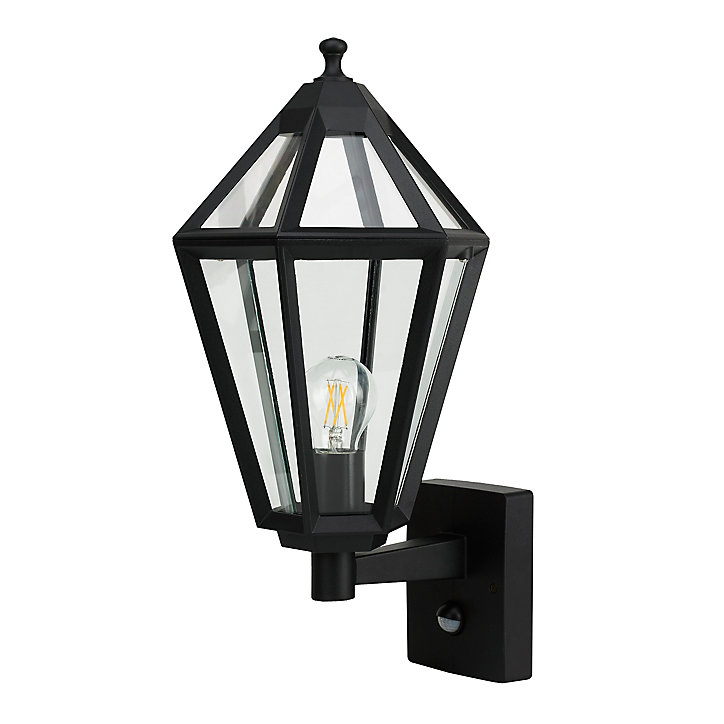 Applique murale montante à détection Radley E27 IP44 GoodHome noir
