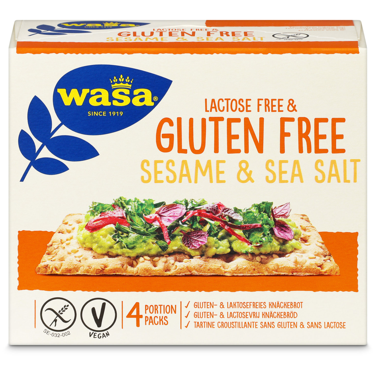 Wasa Knäckebrot Sesame & Sea Salt glutenfrei -