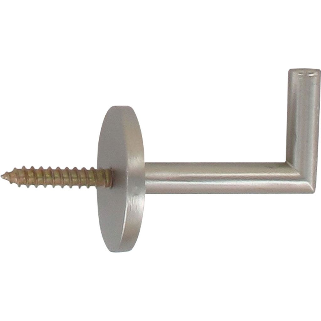 Lot de 2 gonds tringles à rideau droits en aluminium argenté mat 7.5x5cm