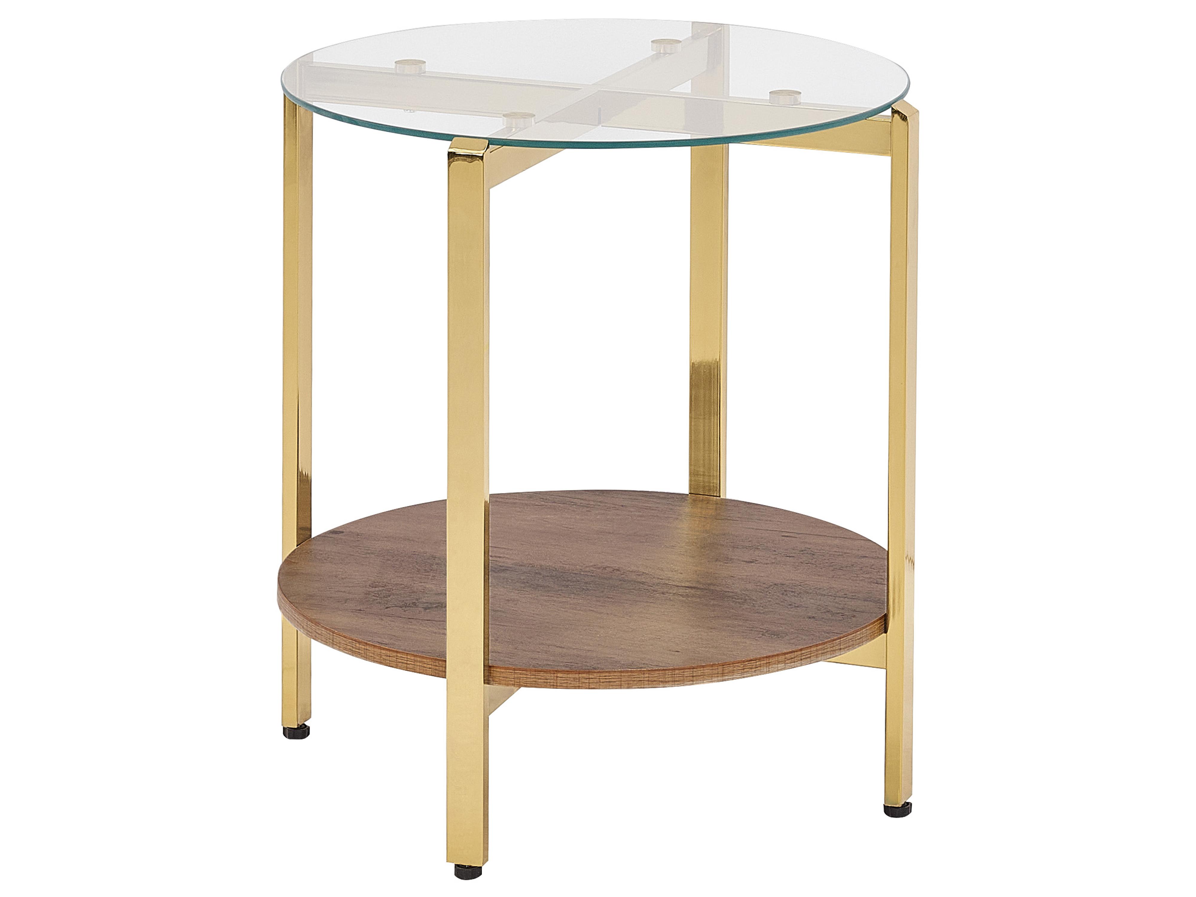 Bijzettafel LOVELL Veiligheidsglas Goud