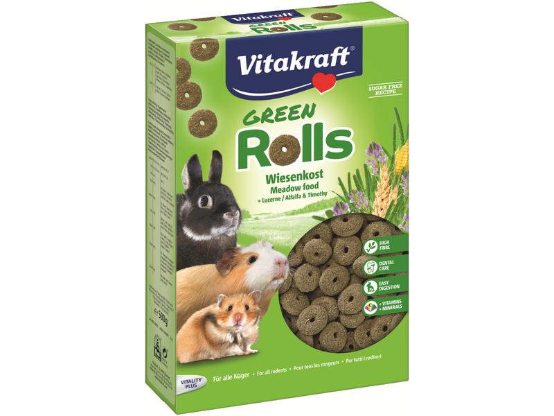 Vitakraft Green-Rolls, für Nager, 500 g Mischfuttermittel für Nager