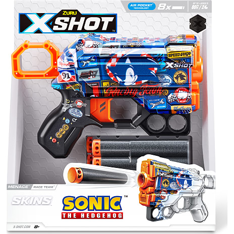X-Shot Skins Menace Blaster - Mega Sonic Skin