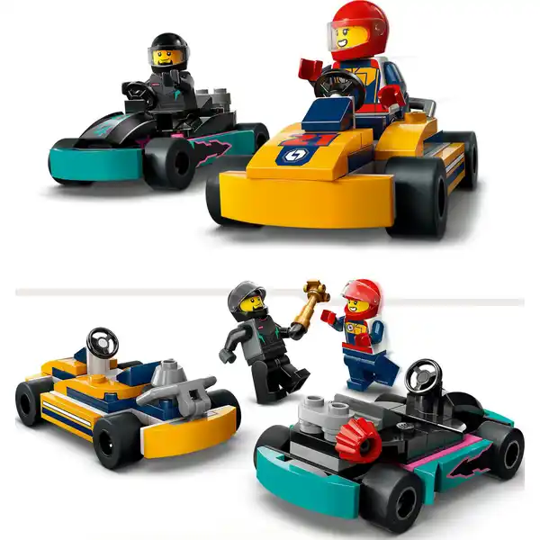 60400 Go-Karts mit Rennfahrern