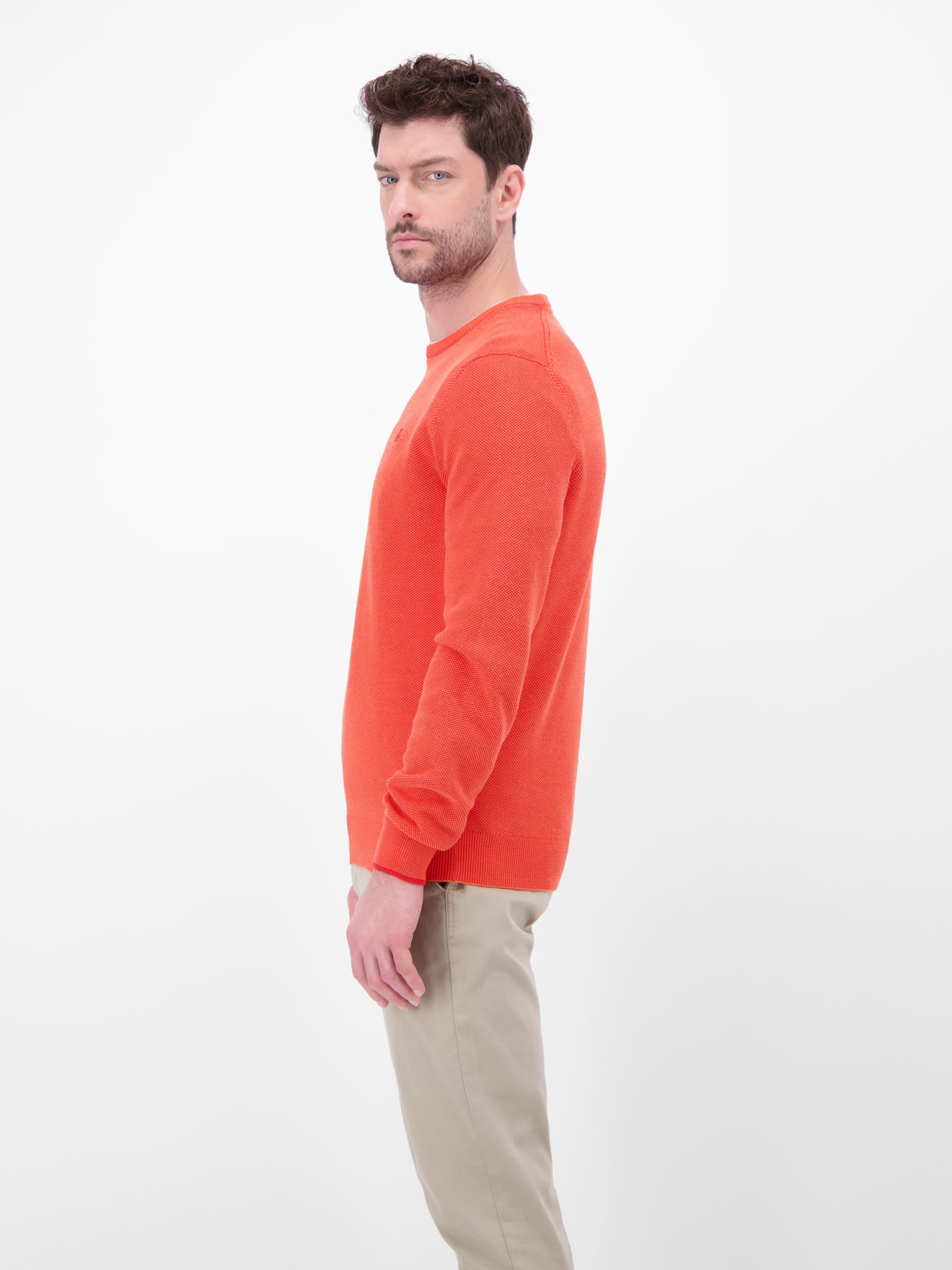 Strickpullover in sportiver 2-Tone-Optik