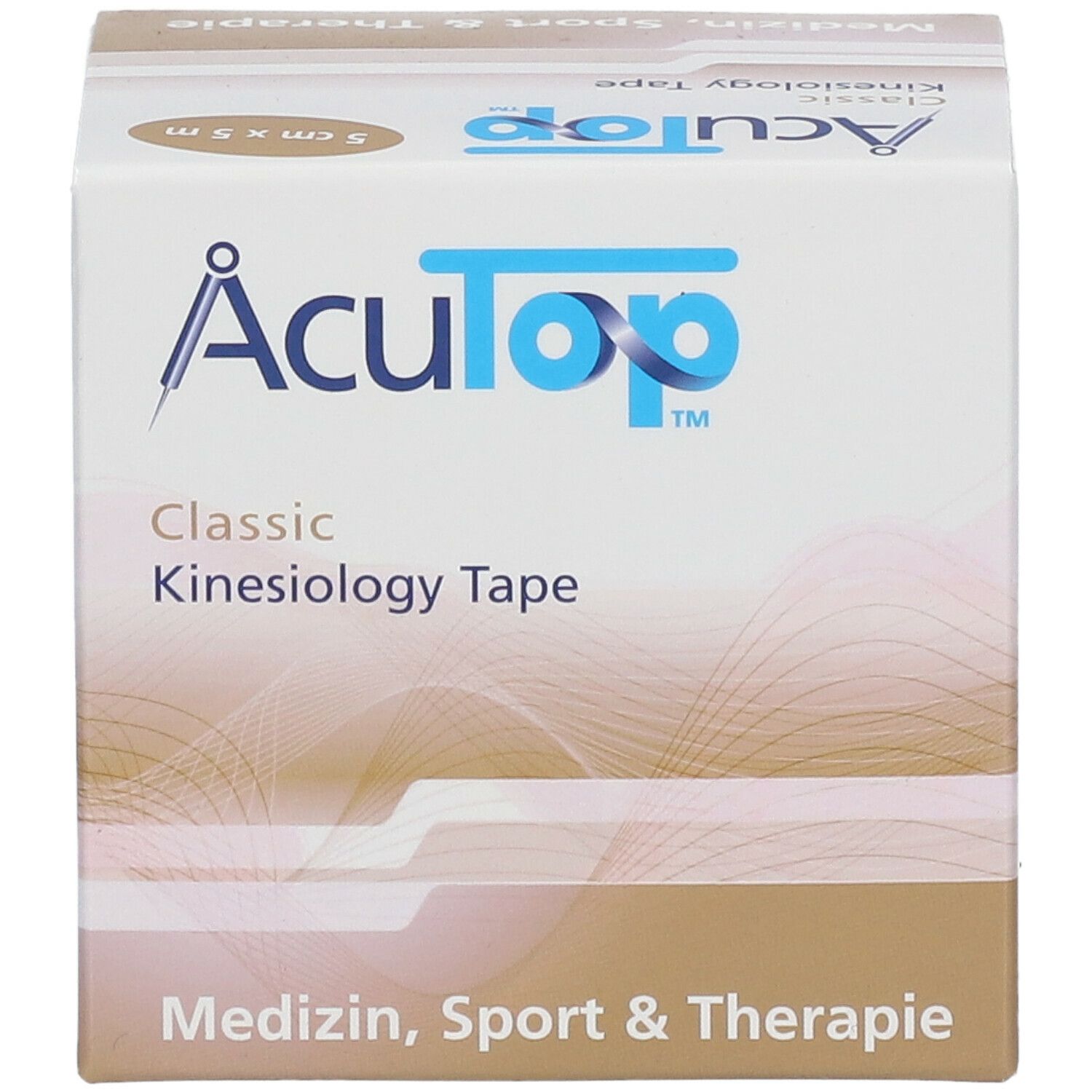 AcuTop® Classic Kinesiology Tape beige 5 x 5  cm