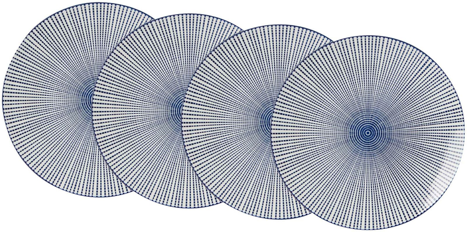 Ritzenhoff & Breker Dessertteller ROYAL MAKOTO 4er Set blau/ weiß