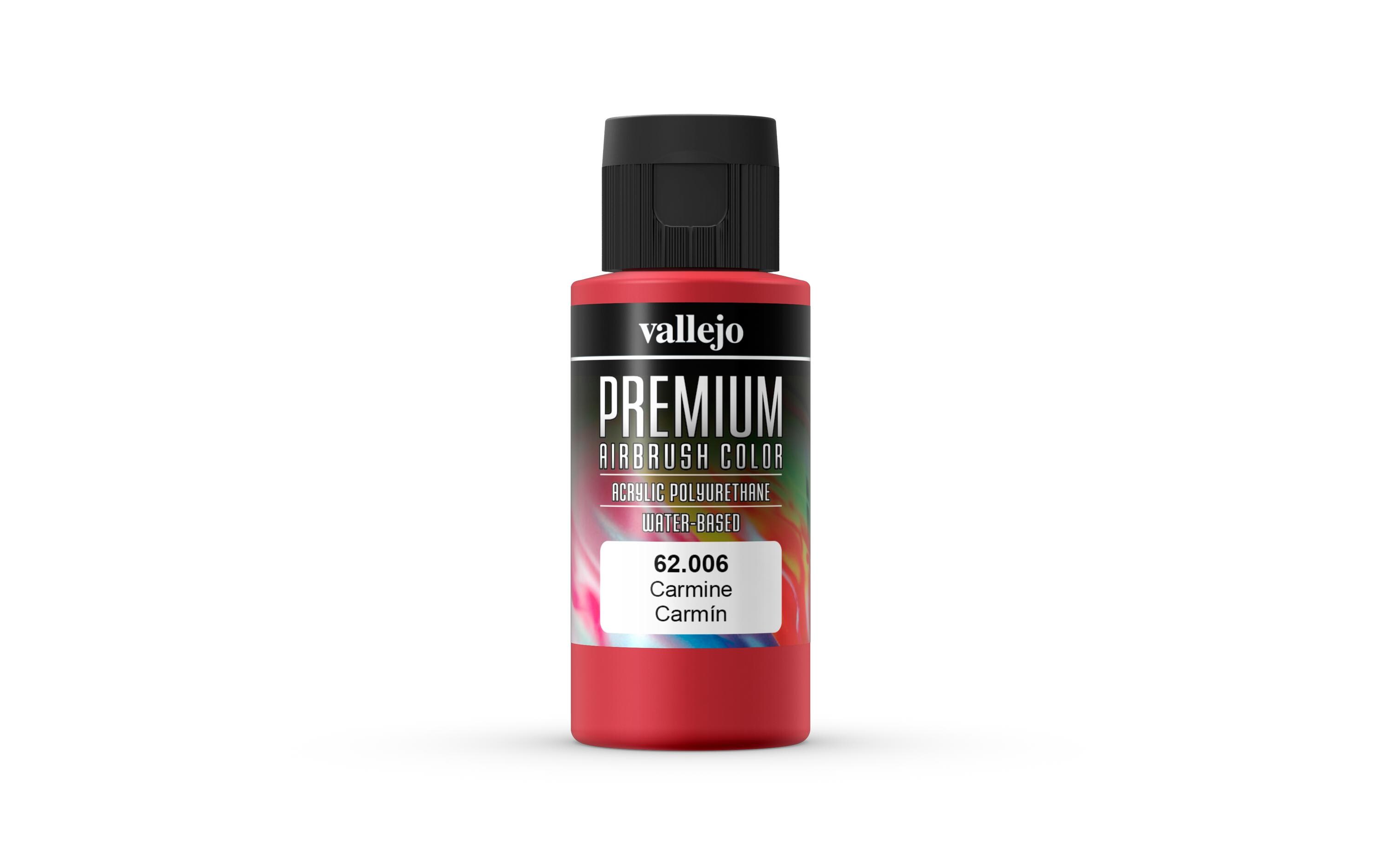 Airbrushfarbe Premium, Karminrot, 60 mlPremium Airbrush Farbe zum Lackieren von Lexan, Polycarbonat, Glasfaser, Metall und Polyethylene