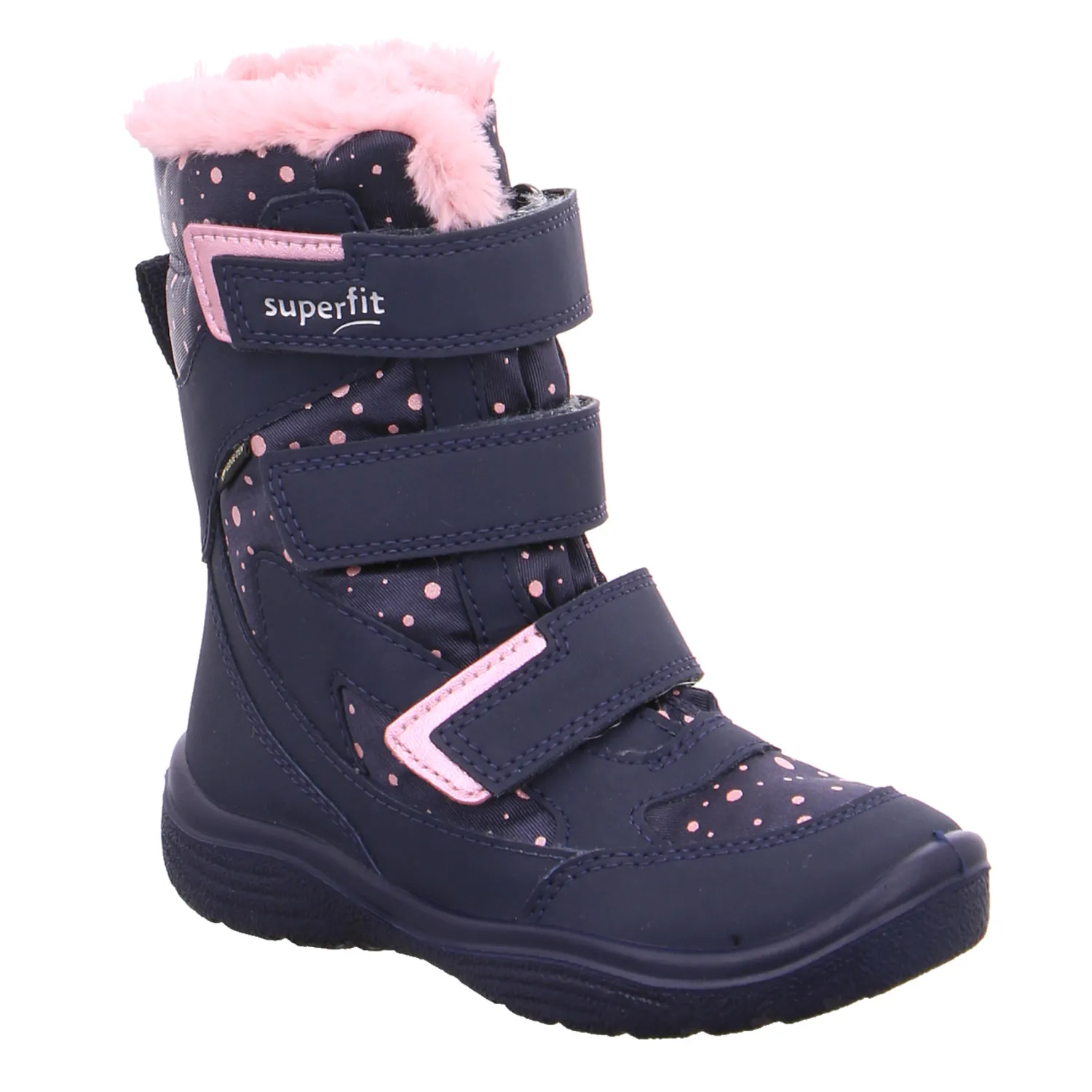 SUPERFIT Mädchen-Snowboot Membrane Blau Textil  Winterstiefel