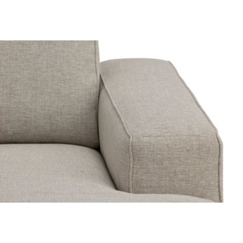 KARWEI loungebank Mack grijs gerecycled stof met links verlenging