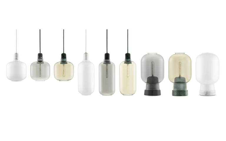 Normann Copenhagen Amp Lamp hanglamp large Ø11.2 goud/groen