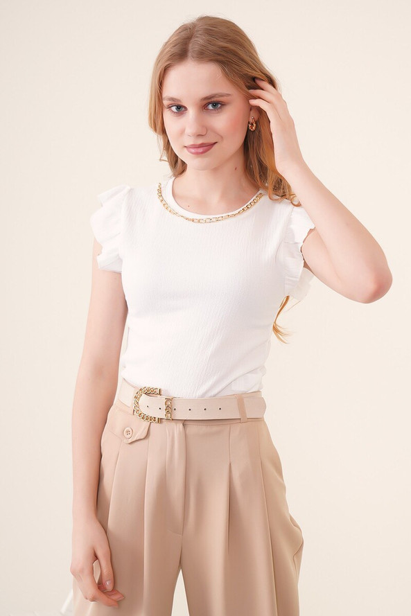 MT Clothes P-CHEM_TRIC_BL - Chemisier Tricot