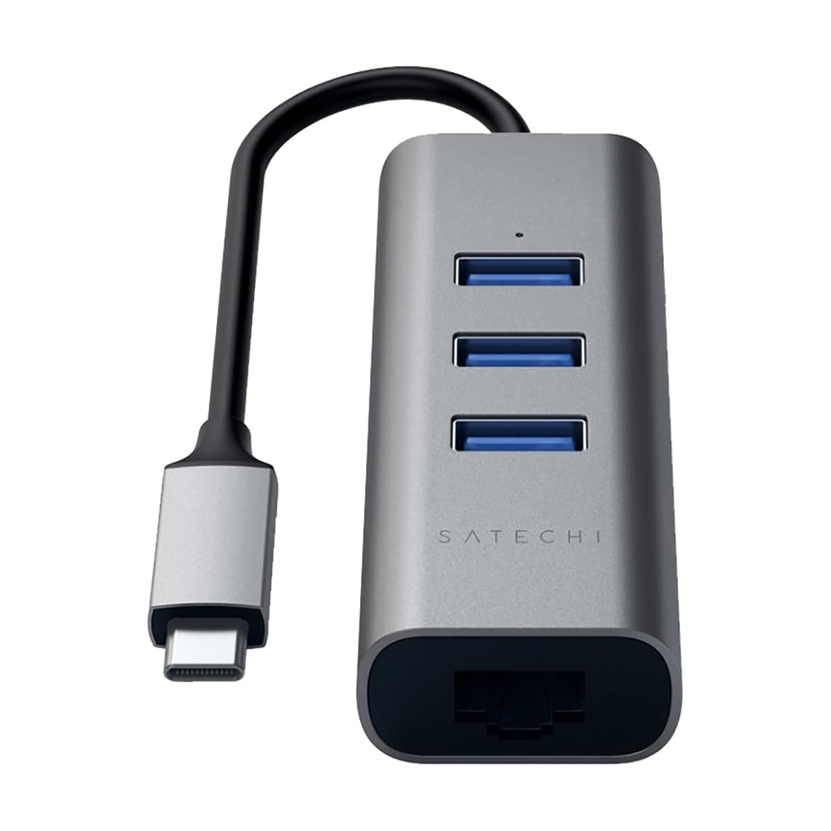 Satechi Type-C 2-in-1 USB Hub Ethernet Space Gray