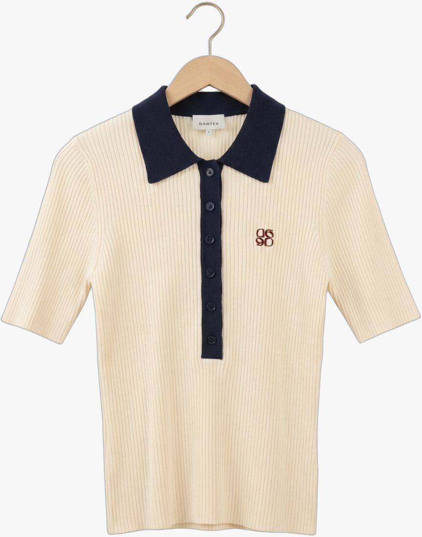 creme dante6 tops & t-shirts byra knitted polo
