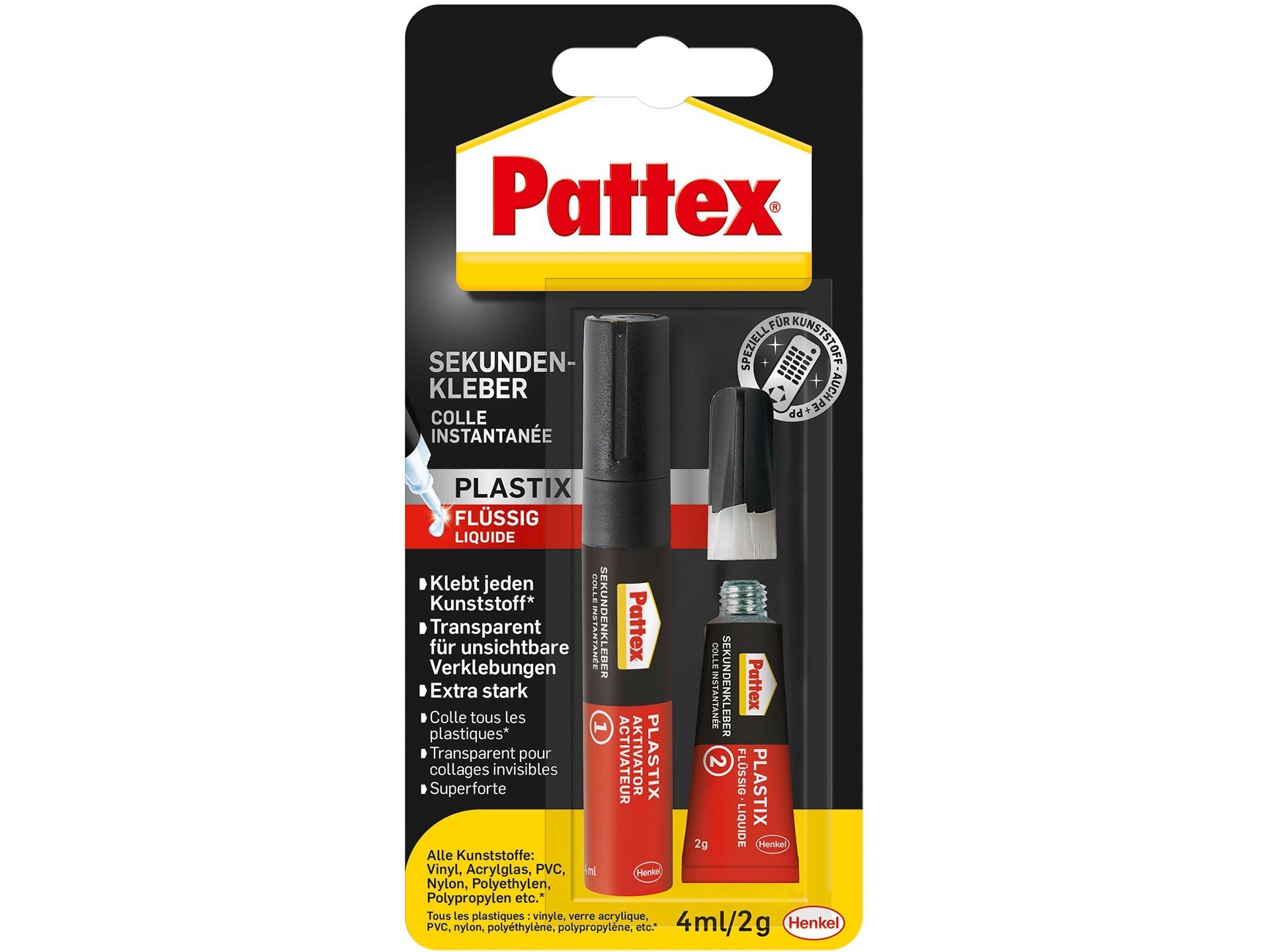 Pattex Sekundenkleber Plastix