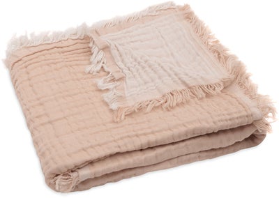 Jollein Musselinteppe Fringe, Moonstone/Ivory