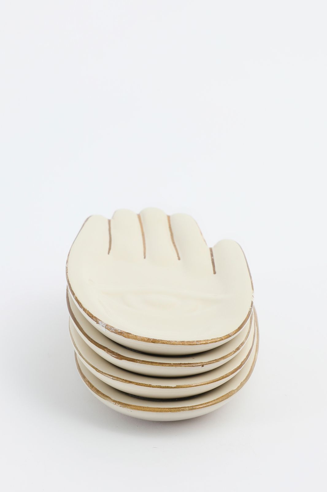 Beige gebaksbordjes hand
