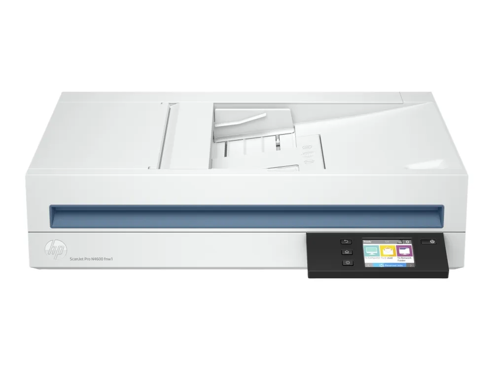 HP Scanjet Pro N4600 fnw1 - Dokumentscanner - Contact Image Sensor (CIS) - Duplex - 216 x 5362 mm - 600 dpi x 1200 dpi - op til 40 ppm (mono) / op til 40 ppm (farve) - ADF (100 ark) - op til 6000 scanninger pr. dag - Gigabit LAN, USB 3.0, Wi-Fi(n)