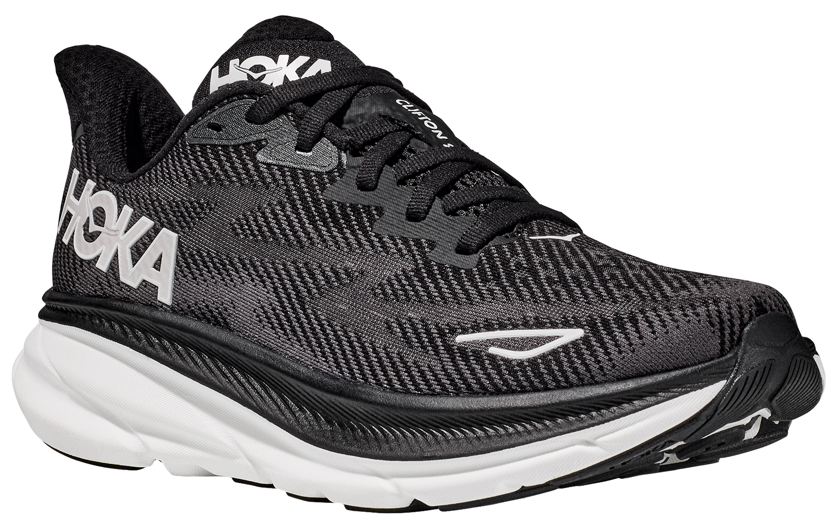 Clifton 9 Wide Dame BWHT/Black/White