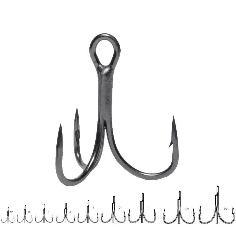 Hamecon Triple Carnassier Vmc Inline 2X Renforce 7554 - Etain Brillant - Par 5