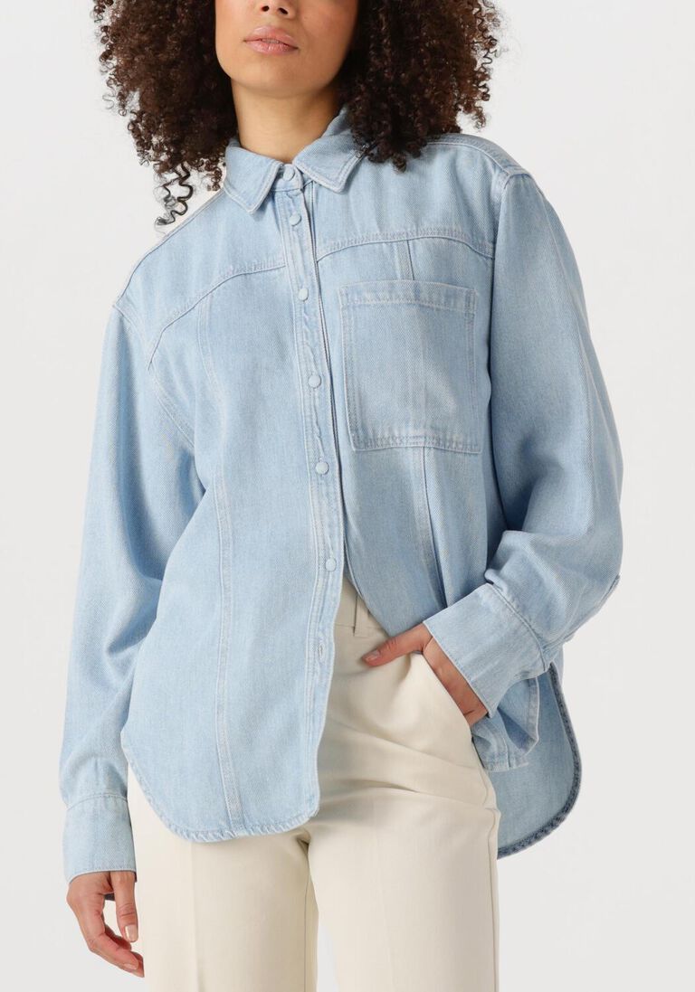 lichtblauwe second female blouses irvin denim shirt