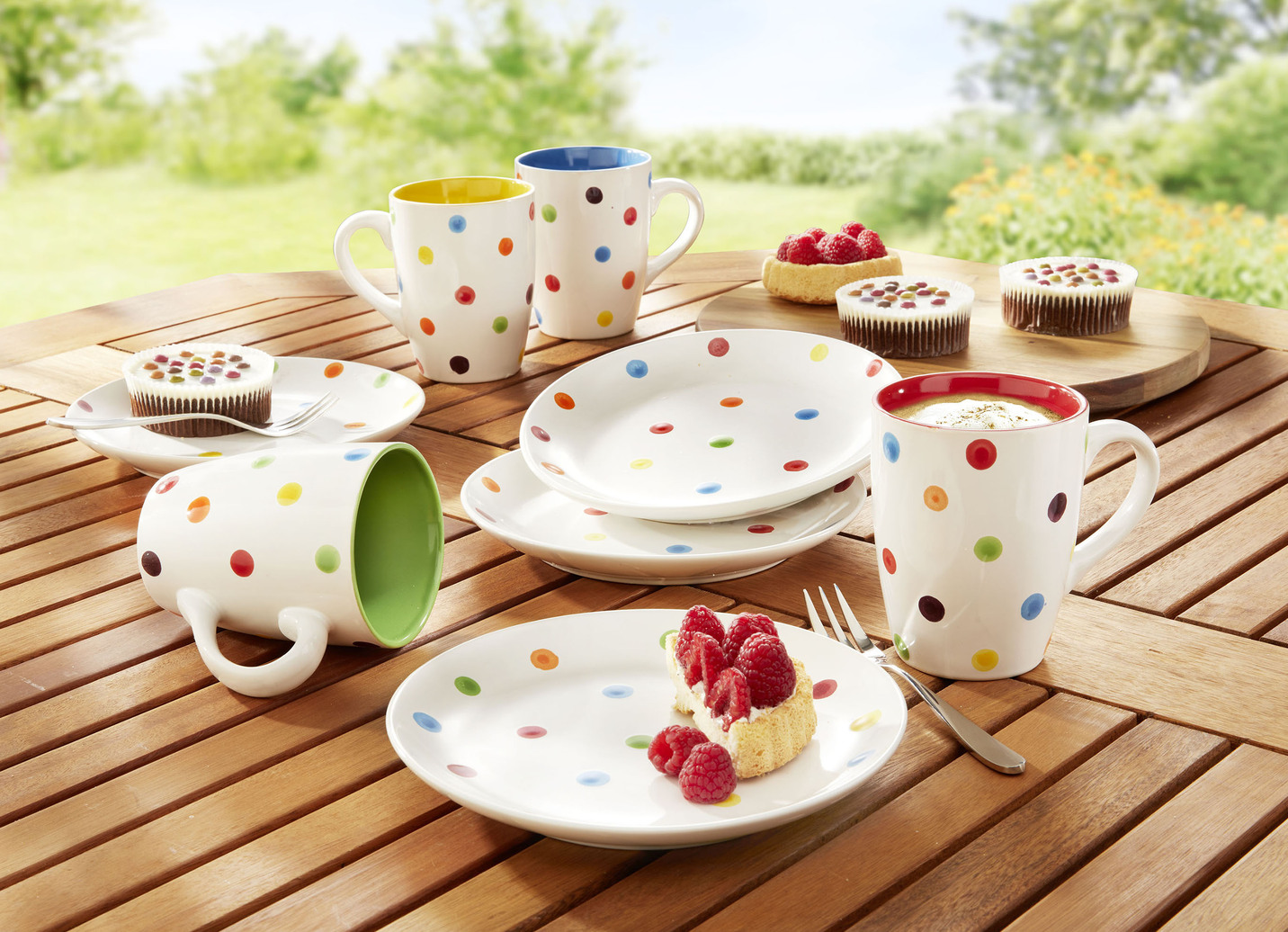 Kaffee-Service, 8-teilig, aus Steingut