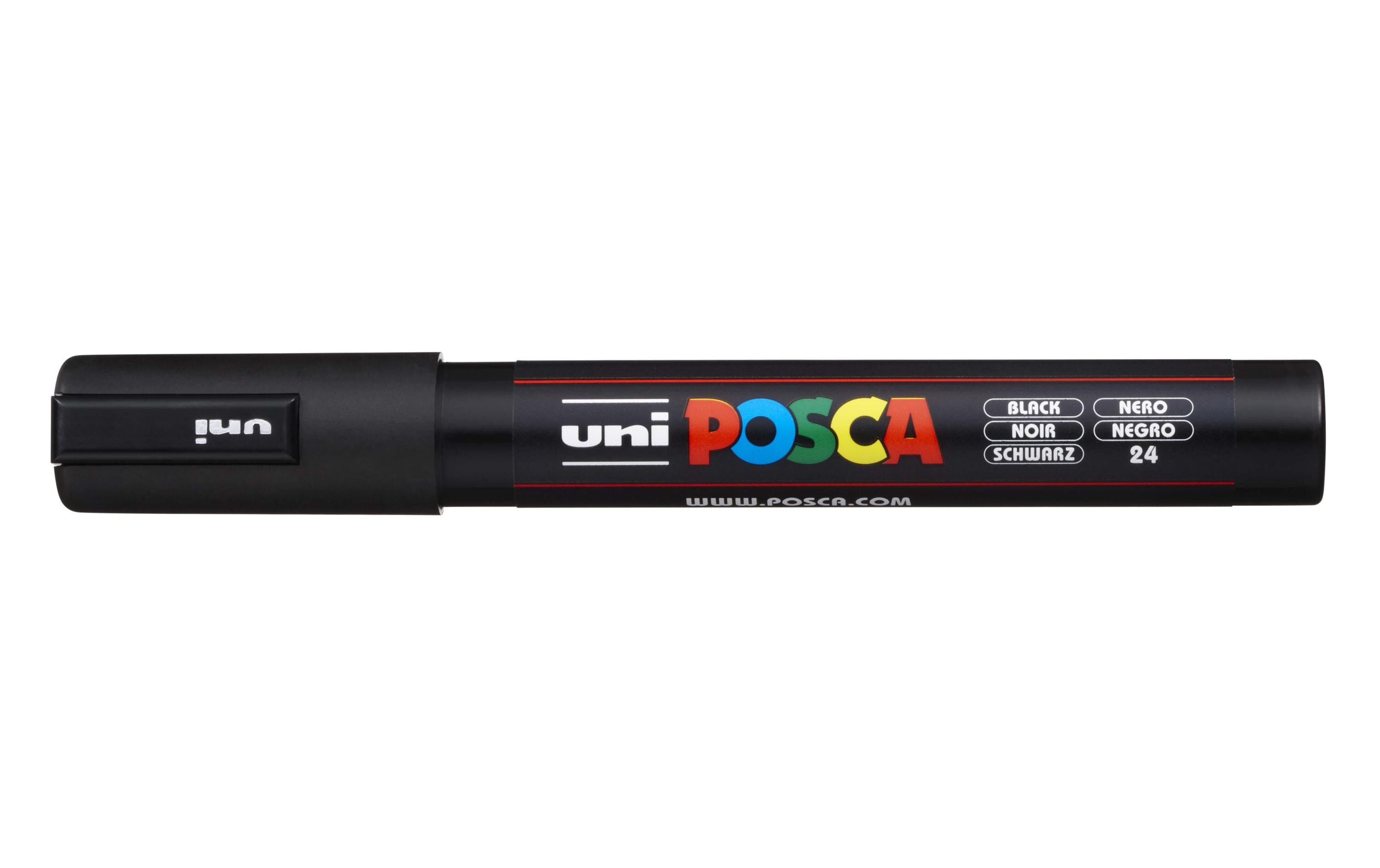 Permanent-Marker POSCA 1.8-2.5 mm SchwarzUniversell einsetzbarer Marker