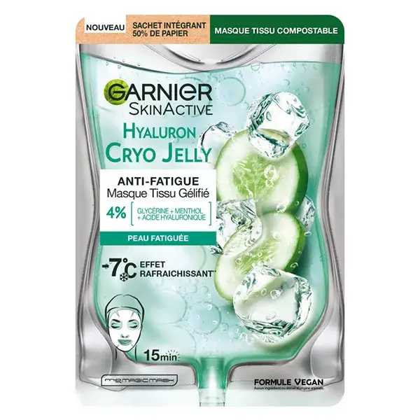 Máscara Facial em Gel Anti-Fadiga Garnier Skin Active Hyaluron Cryo Jelly 27g