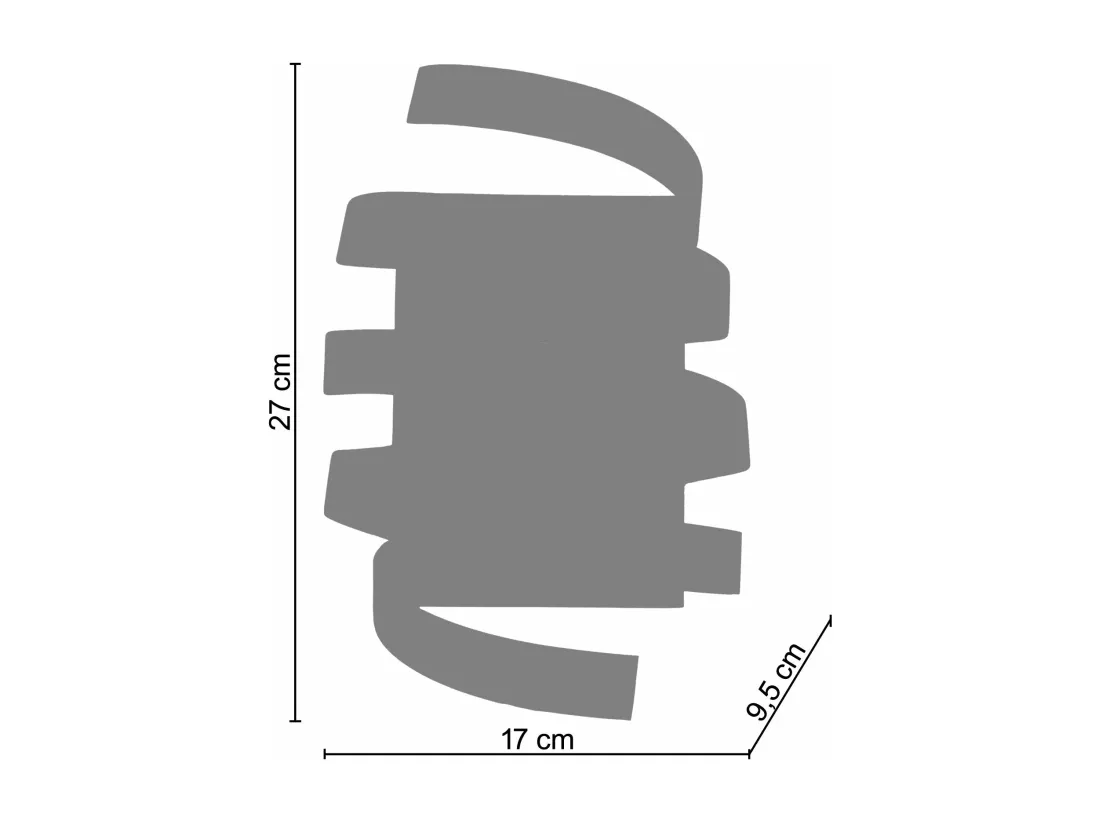 Applique acier ivoire 9,5 cm.