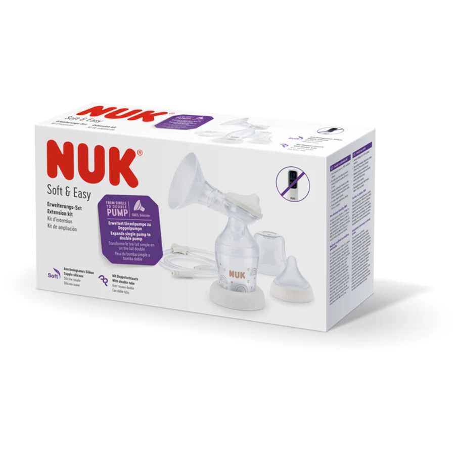 NUK Erweiterungsset für elektrische Milchpumpe Soft & Easy inkl. Babyflasche Perfect Match 150 ml