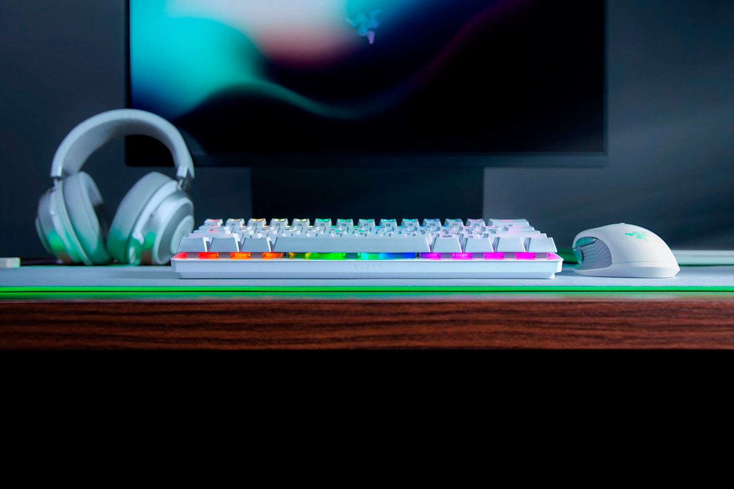 RAZER Gaming-Tastatur »Huntsman Mini Mercury Edt.(P)« (Fn-Tasten | USB-Anschluss)