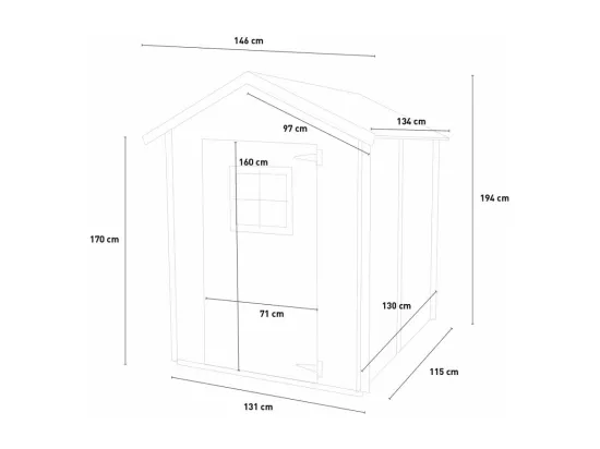 Abri de jardin en bois pour outils de bricolage DIYCabin