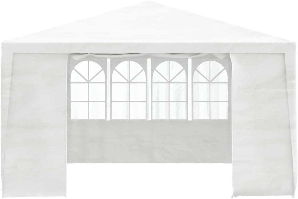 vidaXL Profi Partyzelt mit Seitenwänden UV-beständig Wasserbeständig Pavillon Festzelt Gartenpavillon Gartenzelt Garten Bierzelt 4x4m Weiß 90g/m²