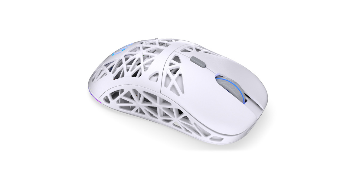 ENDORFYLIV Plus Wireless Onyx White gaming muis  (Wit, 26.000 DPI, ARGB, USB-C / 2.4 GHz / Bluetooth)