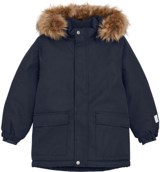 Minymo Kids Snow Jacket with Fur Winterjack (Kinderen |blauw |waterdicht)