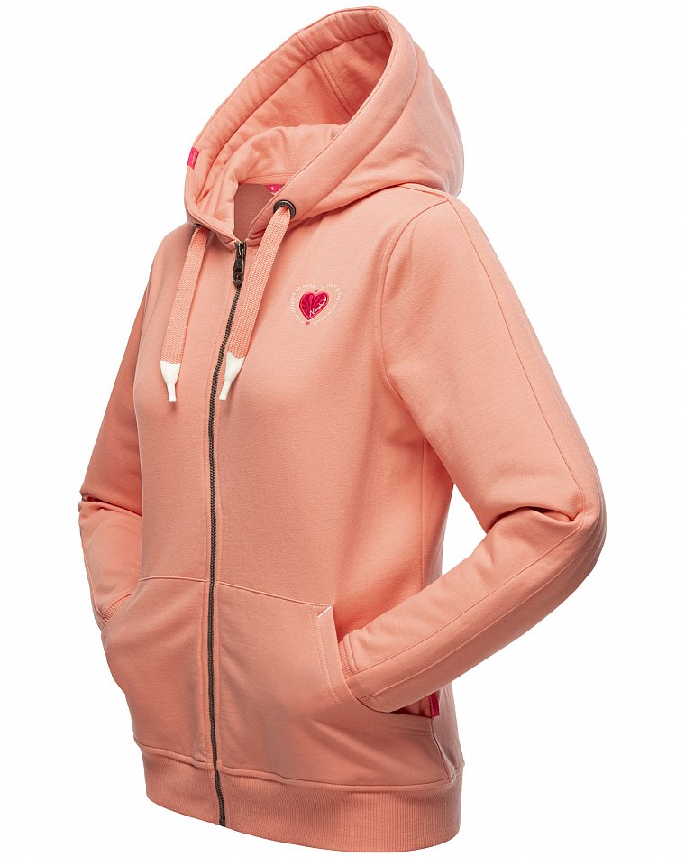 NAVAHOO Damen Kapuzensweatshirt Hoodie mit Kapuze & Dicken Tunnelzugkordeln Cremetörtchen