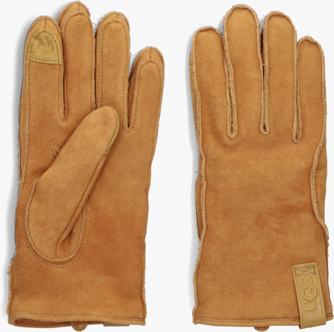 UGG cognac ugg handschoenen leather clamshell logo glove
