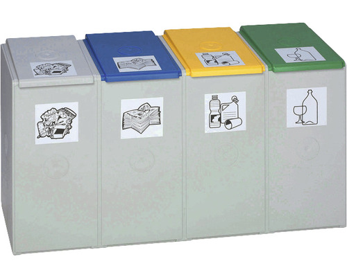 Recyclingmodulesysteem, 4-delig element zonder deksel, 40 l
