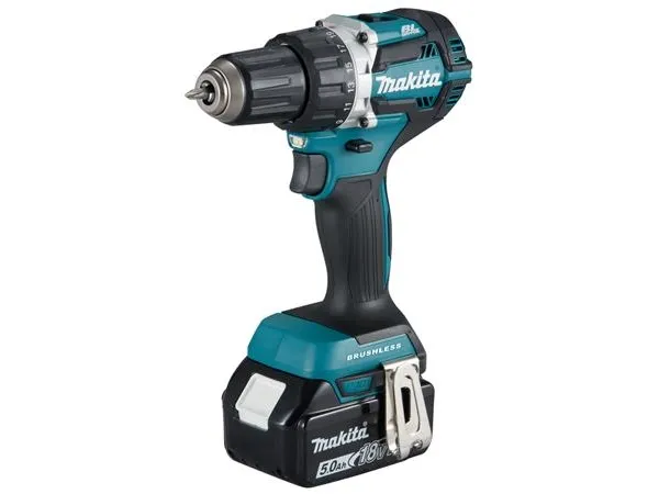 Makita DDF484RTJ - Bor/driver - ledningfri - 2-hastigheders - nøgleløs borepatron 13 mm - 54 N·m - 2 batterier - 18 V