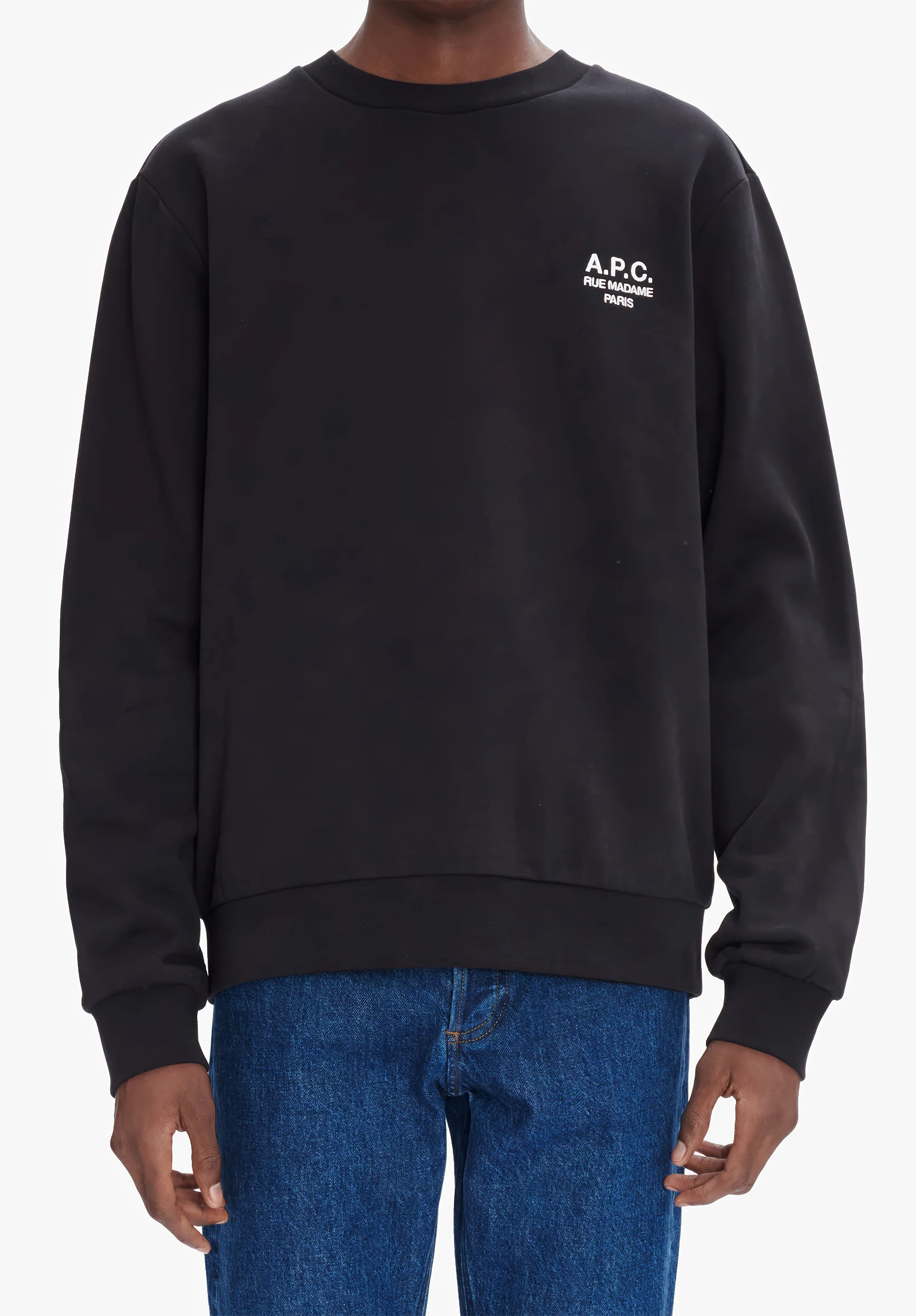 sweat standard rue madame - GOTS - Noir/blanc