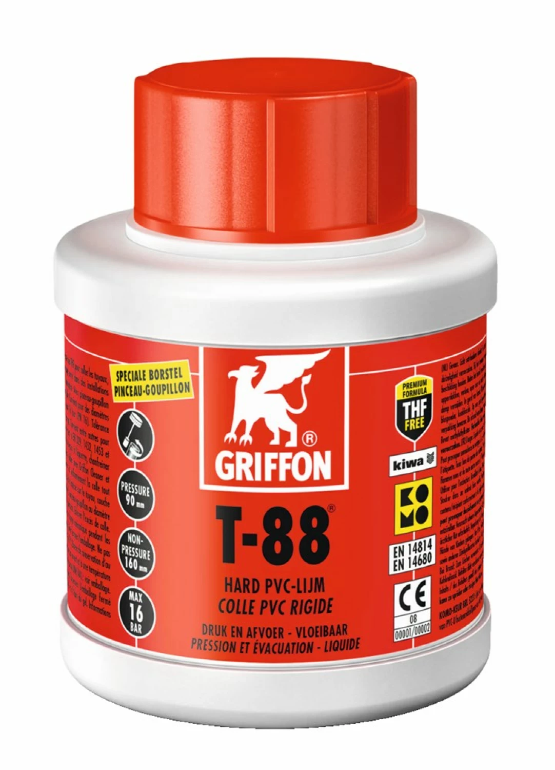 Griffon 6110030 T-88 PVC-Lijm - Flacon met borstel - 250ml